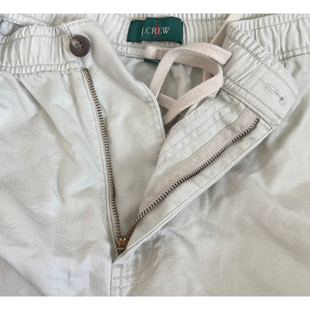 J.Crew Mens Pier Pant Cotton-Linen Blend Pants Light Khaki Size M Style CJ363